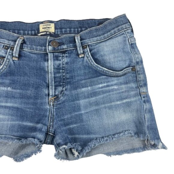 Citizens of Humanity Womens Boyfriend Cuttoff Jean Shorts Size‎ 26 Distressed - Picture 3 of 12